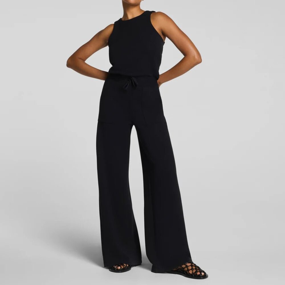 Spanx Air Essentials Jumpsuit Black Sz L